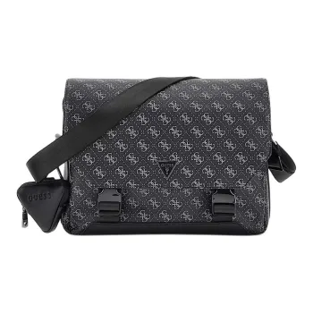GUESS Polyurethane Messenger Bag Shoulder Bag Men's Black