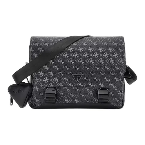 GUESS Polyurethane Messenger Bag Shoulder Bag Men's Black