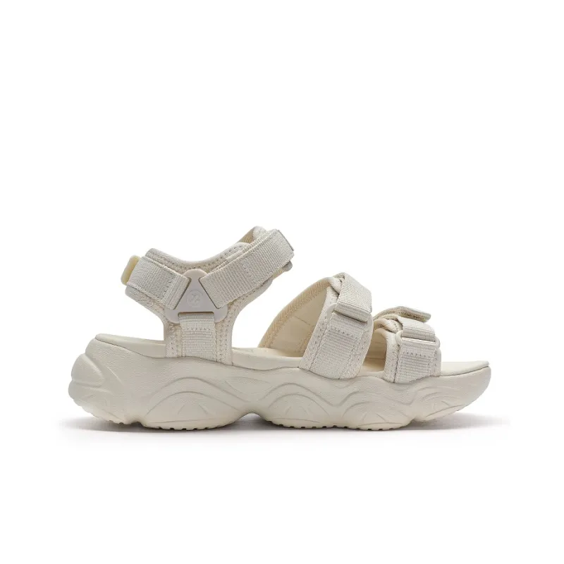 XTEP Beach Sandals Women's Milk Tea White-1