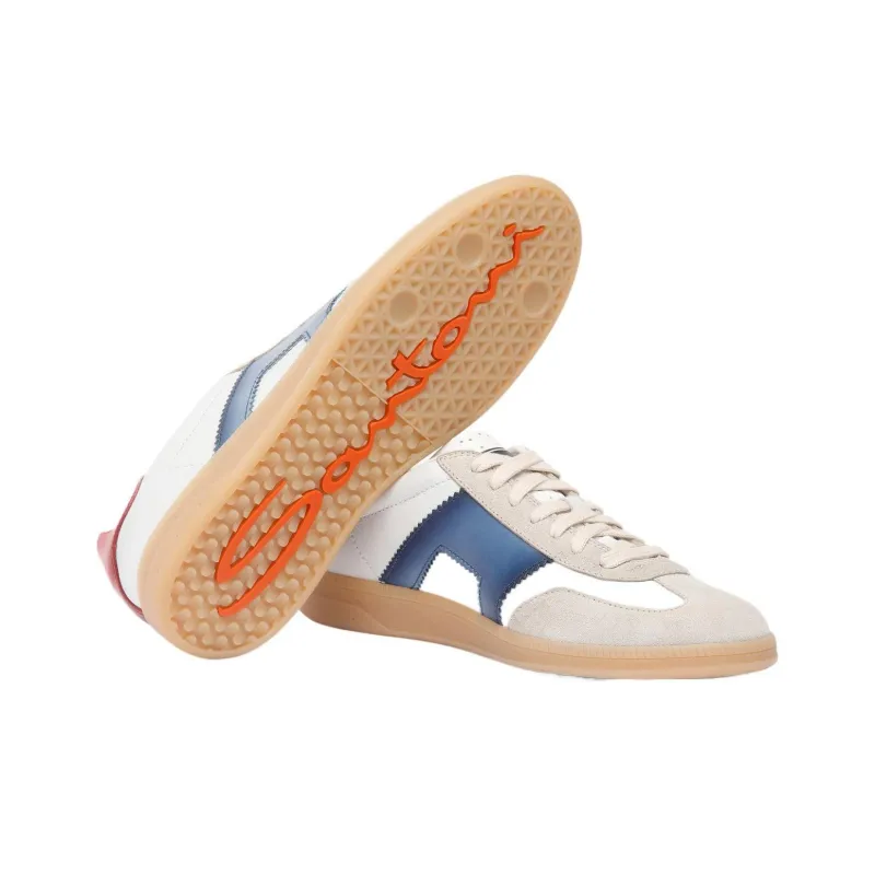 Santoni Colourblock Panelled Lace Up Sneakers-4