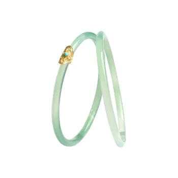 With The Heart Of The Jade Chalcedony Bangles Women's