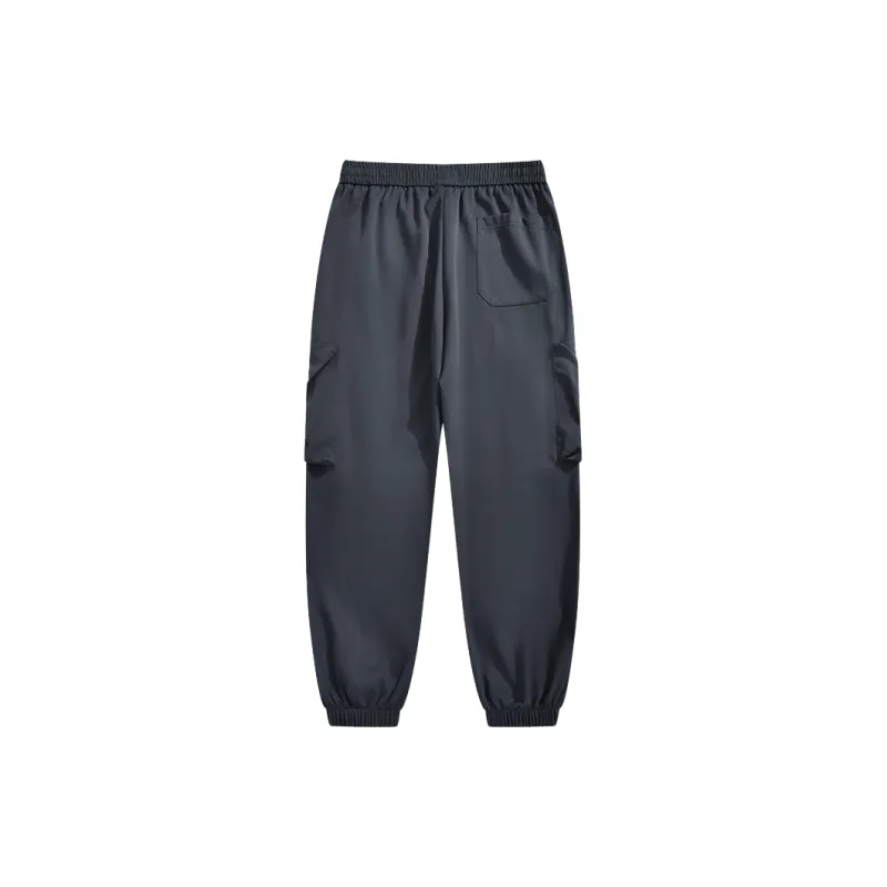 Jeep Large Pocket Lace Up Elastic Waistband Elastic Cuff Casual Pants Unisex-11