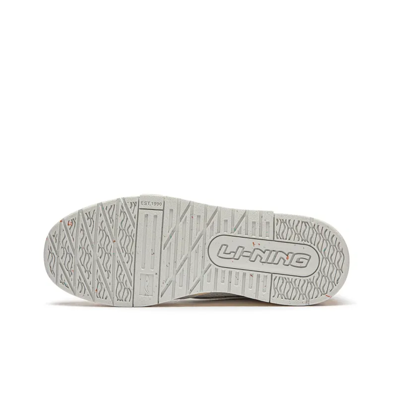 LiNing 001 BTC Slip Resistant Cushioning Wear Resistant Support Low Top Skateboard Shoes Men's Standard White-4