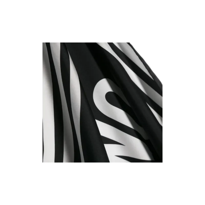MOSCHINO In Love We Trust Logo-print Silk Scarf-1