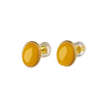 Linguanying 925 Sterling Silver Jade Stud Earrings Women's