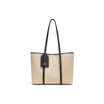LA FESTIN Synthetic Leather Shoulder Bag Women's Commute Handbag Large Size Women's Wafer Black/Wafer Brown