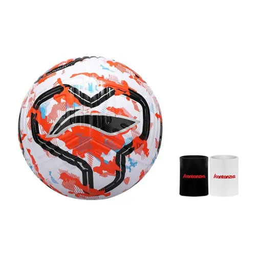 LiNing Size 5 Soccer TPU Seamless Thermal-bonding Unisex White Orange Blue