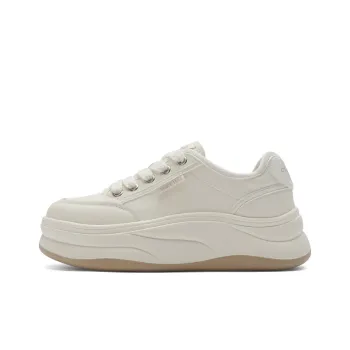 BELLE Wear-Resistant Slip-Resistant Low-Top Skateboard Shoes Women's Beige