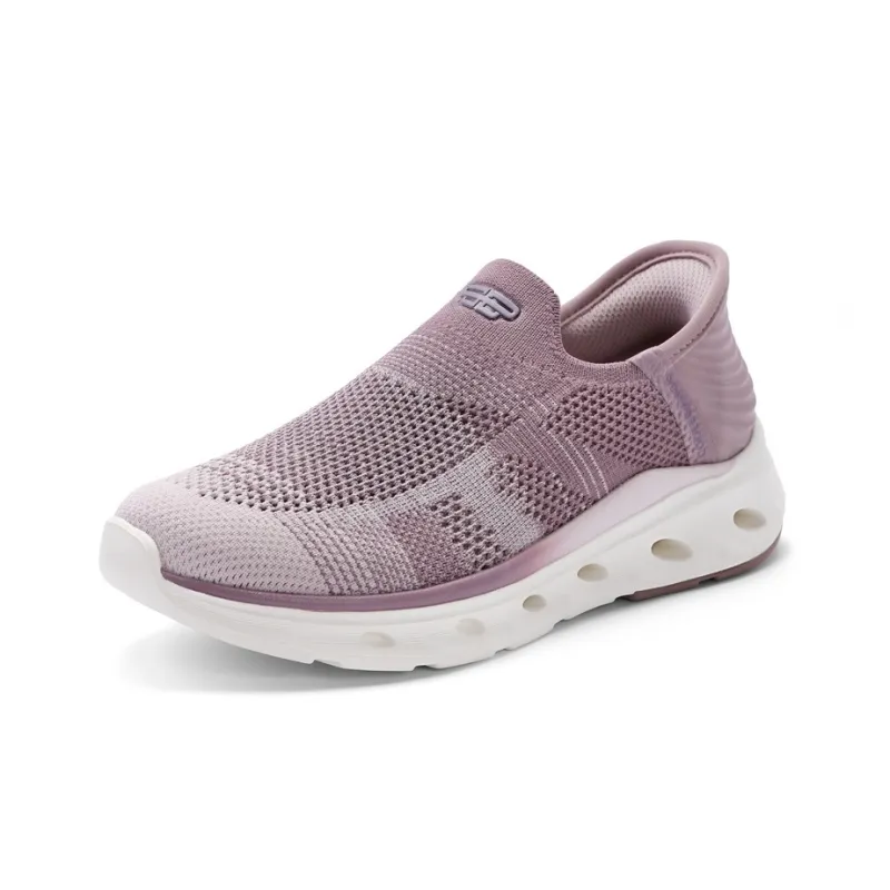 BELLE Abrasion Resistant Slip Resistant Low Top Casual Shoes 4cm Women's Purple, Black-1