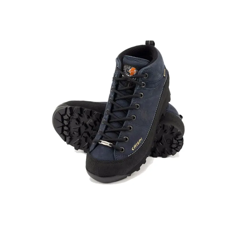 CRISPI Monaco Anti Slip Wear Resistant Mid Top Hiking Trekking Shoes Unisex Blue Black-1