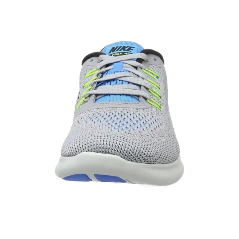Nike Free Rn Wolf Grey/Black Blue Glow Volt-1