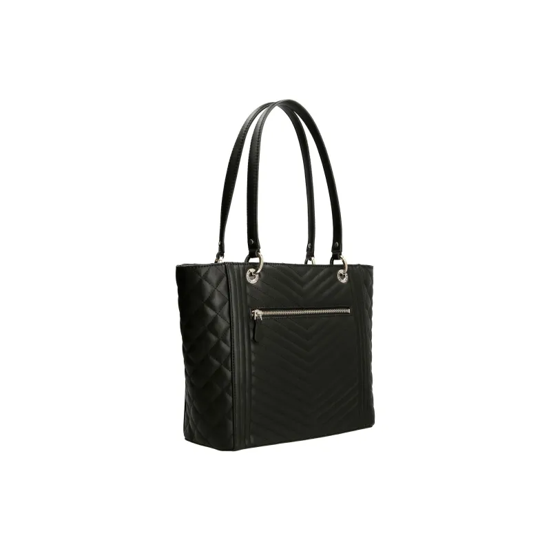 GUESS Artificial Leather Tote Bag Shopping Bag Shoulder Bag Handbag Women's Black-1