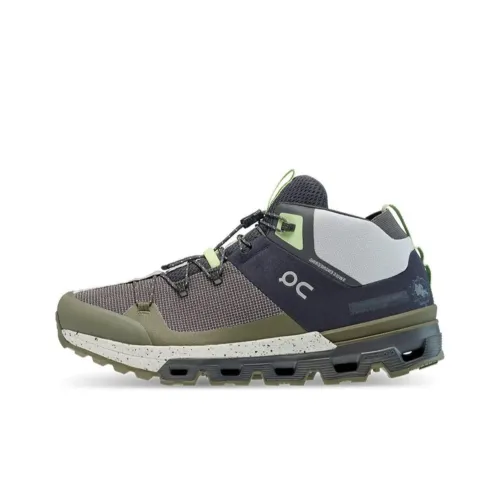 On Cloudtrax Hiking / Trekking Shoes Men Low-Top Gray Green