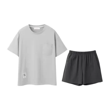 Huggy Kissy Pajama Set Women's Premium Gray