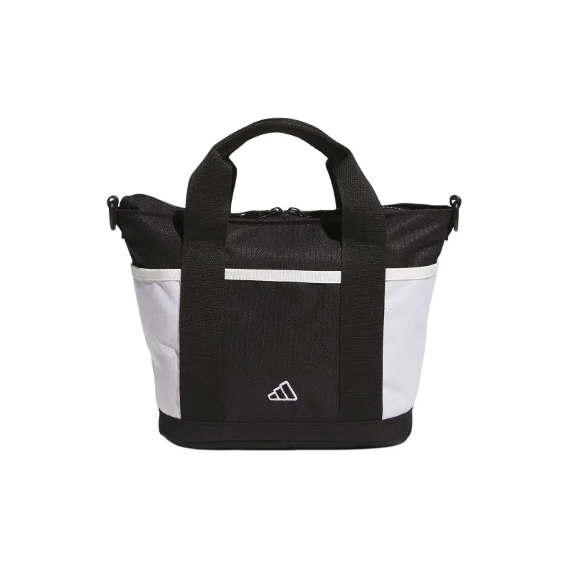 Adidas Recycled Polyester Plain Weave Fabric Tote Bag Shopping Bag Handbag Women's Black & White-0