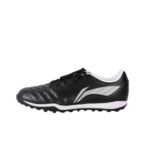 LiNing TF Rubber Broken Studs Cushioning, Slip Resistant, And Abrasion Resistant Soccer Shoes Men's Black