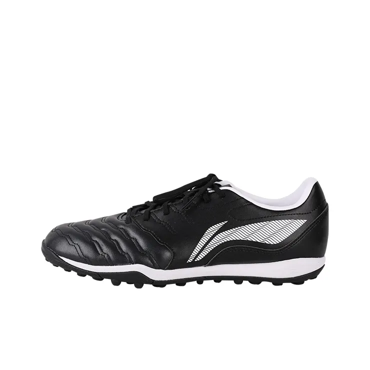 LiNing TF Rubber Broken Studs Cushioning, Slip Resistant, And Abrasion Resistant Soccer Shoes Men's Black-0