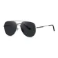 Silver Frame with Black Gray Lens