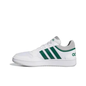 Adidas HOOPS 3.0 Summer Cushioning, Wear Resistant Low Top Skateboard Shoes Men's White Green