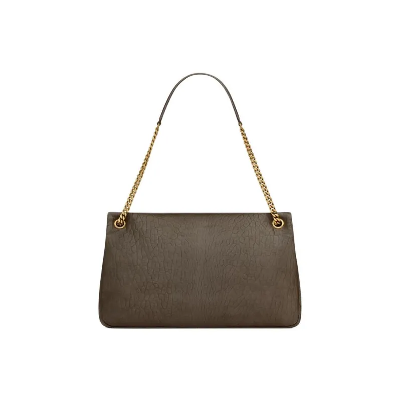 SAINT LAURENT Lambskin Envelope Bag Handbag Women's Light Musk-5