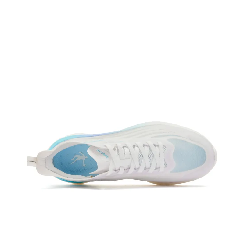 QIAODAN Light Speed 4.0PLUS Running Shoes Women's Low Top Jordan White Cirrus Blue-3