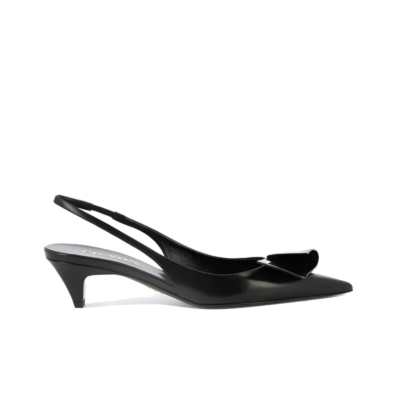 PRADA 60mm Fold-detail Leather Pumps-1