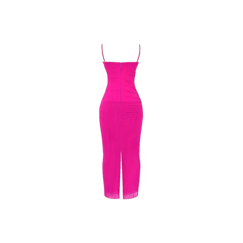HOUSE OF CB Slip Dress Women's Fuchsia/Fuchsia-1