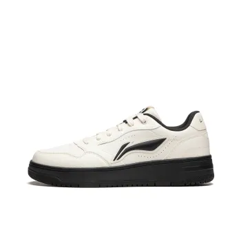 LiNing Tianji Soft Anti Slip And Wear Resistant Height Increasing Low Top Skateboard Shoes Women's Ecru