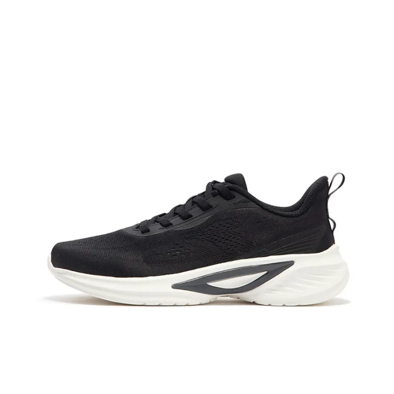 361° Blade Edge Cushioning, Slip Resistant, Abrasion Resistant, Breathable Low Top Running Shoes Women's Black Gray-0