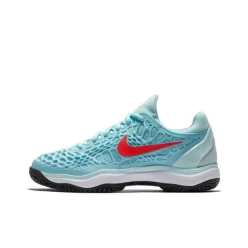 Nike Zoom Cage 3 Anti Slip Wear Resistant Low Top Tennis Shoes Women's Blue Red