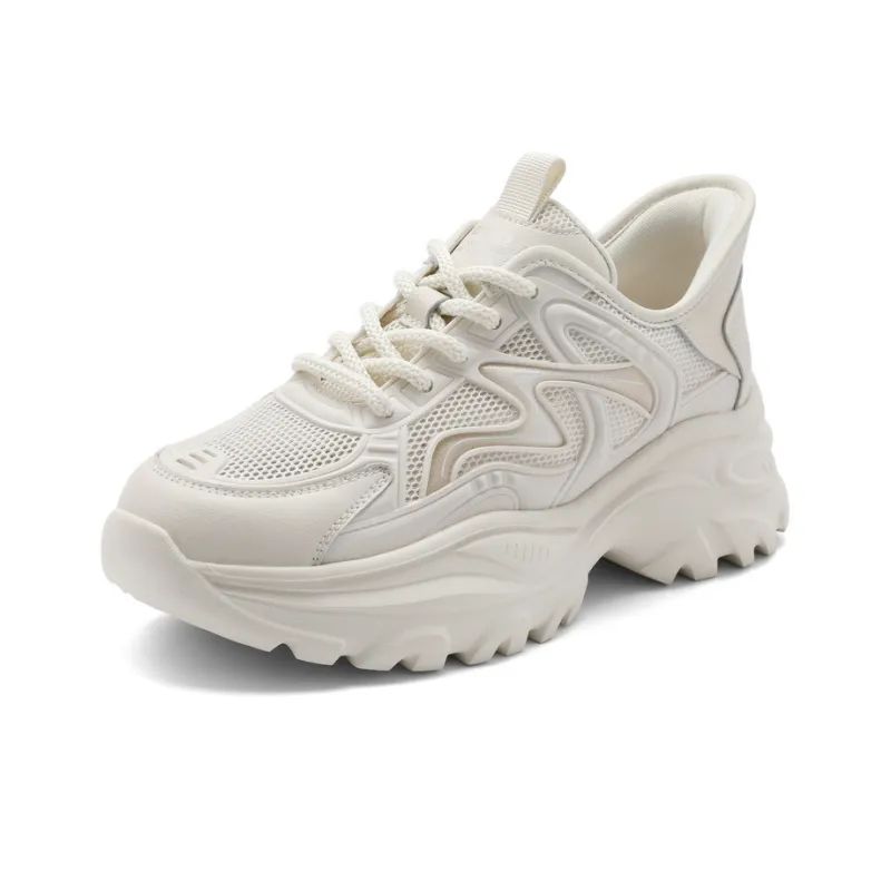 BELLE Low-Top Chunky Sneakers Women's Beige-1