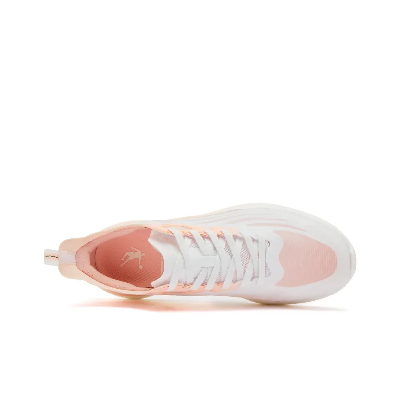 QIAODAN Light Speed 4.0PLUS Running Shoes Women's Low Top Jordan White Enamel Pink-3