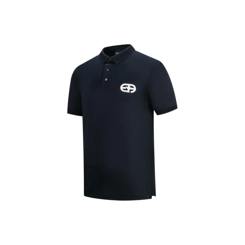 EMPORIO ARMANI Logo patch Button fastening Polo Shirt-2