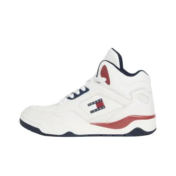 Tommy Hilfiger High Top Skateboard Shoes Men's White Blue Red