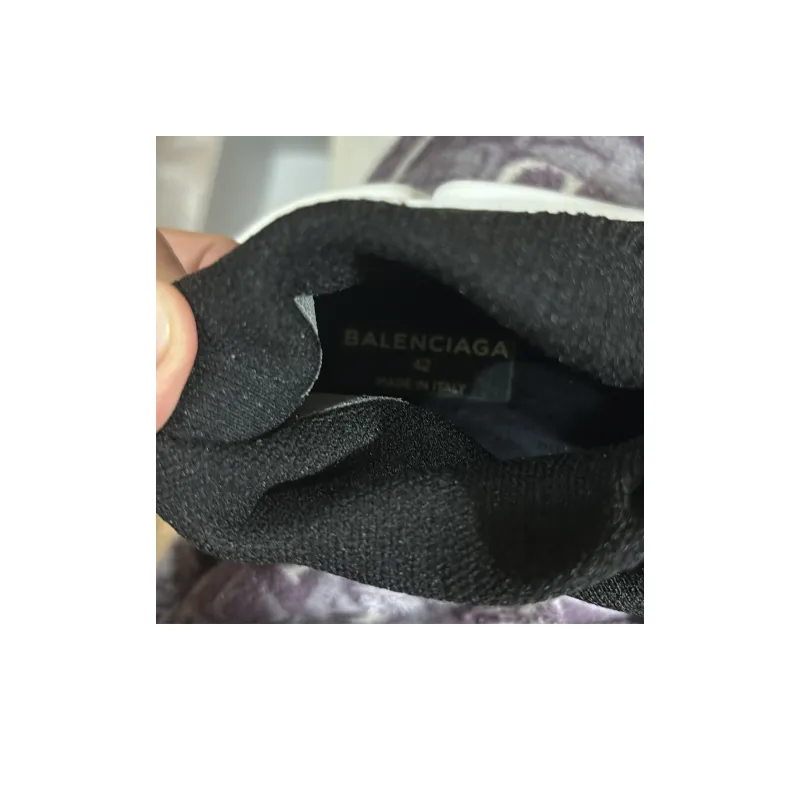 Balenciaga Speed Sneakers 'Black Knit With Red Bb Logo'-5