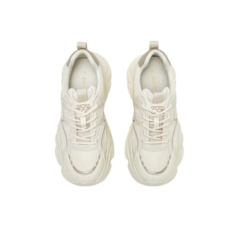 BASTO Low Top Solid Color Versatile Preppy Commute Comfortable Anti Slip And Wear Resistant Chunky Sneakers Women's-3