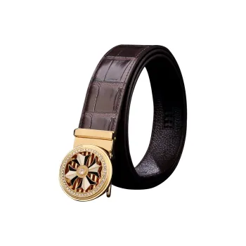 LUCKY LION Time Luck Belt Gift Box Set Casual Trendy Pants Belt Leather Belts Men's Width 3.5cm