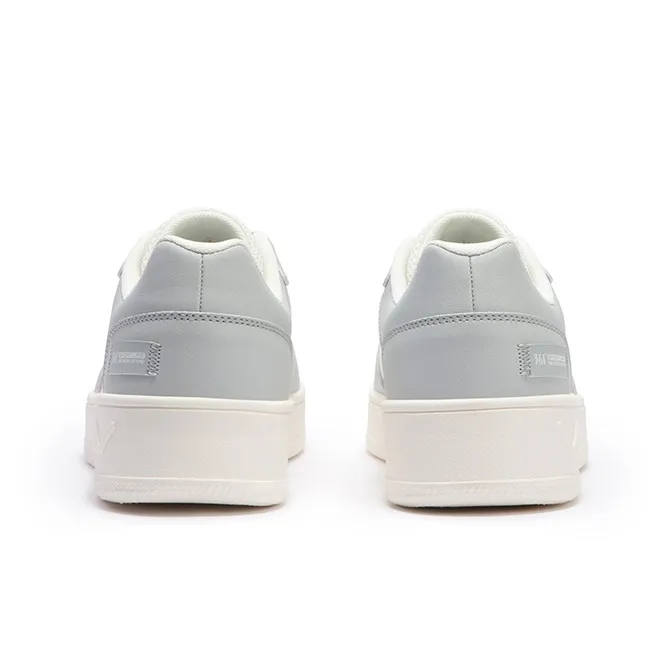 361° Air Force One Coverage Anti Slip And Wear Resistant Low Top Skateboard Shoes Men's White Gray-3
