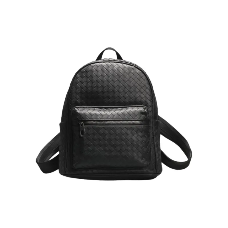 CMLZIUA Top Grain Cow Leather Backpack Large Size Unisex Black-1