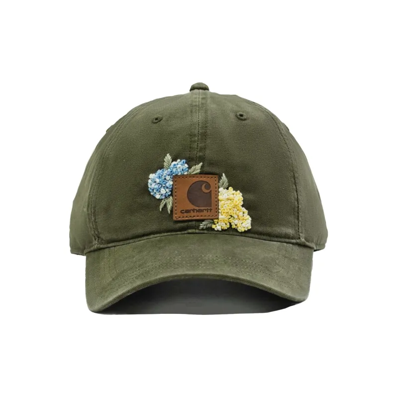 Carhartt Cotton Baseball Caps Unisex Army Green-1