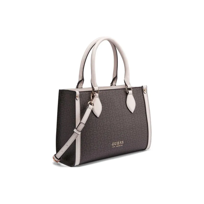 GUESS Artificial Leather Shoulder Bag Crossbody Bag Handbag Small Size Women's Dark Brown-1