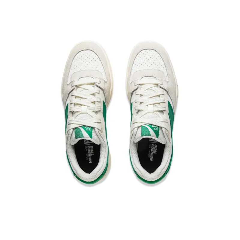 LiNing Honor 92S Cushioning Wear-Resistant Low-Top Skateboard Shoes Men's White Green-4