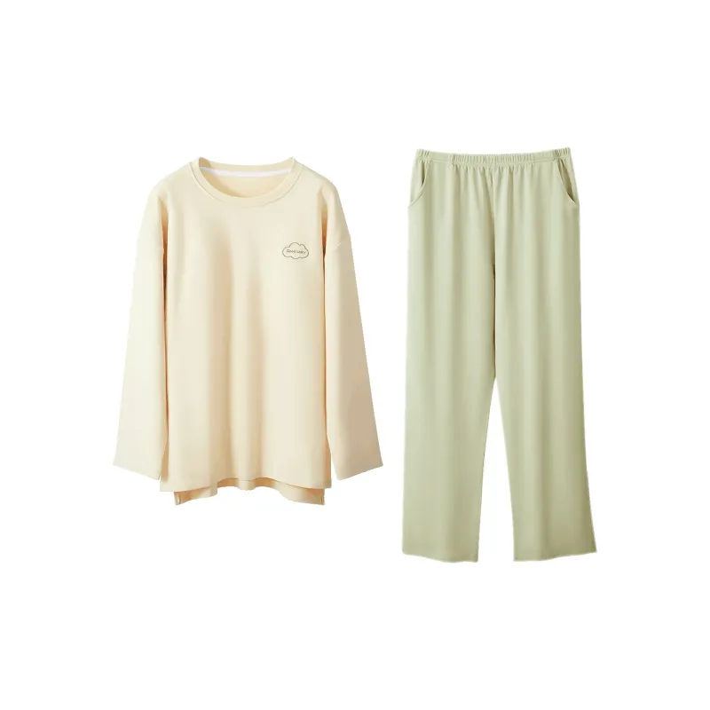 MIIOW Pajama Set Women's Light Apricot Yellow-0