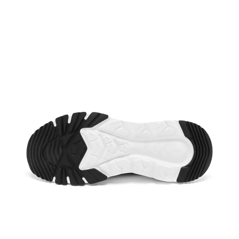 QIAODAN Lightweight Quick Dry Slip Resistant Low Top Running Shoes Men's Black White-4