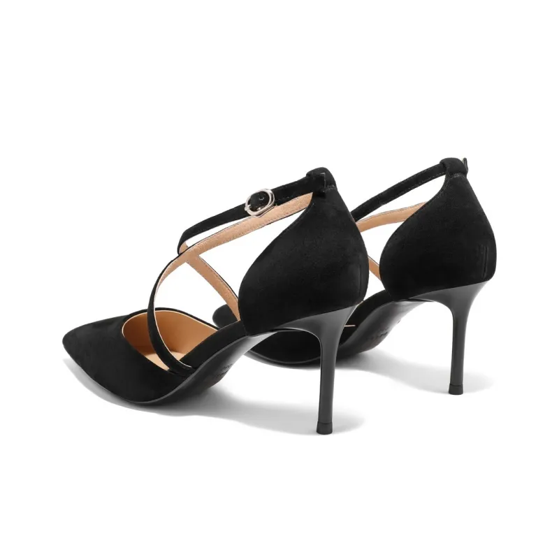 BELLE One Strap Sandals 7.5CM Women's Gold, Black-3