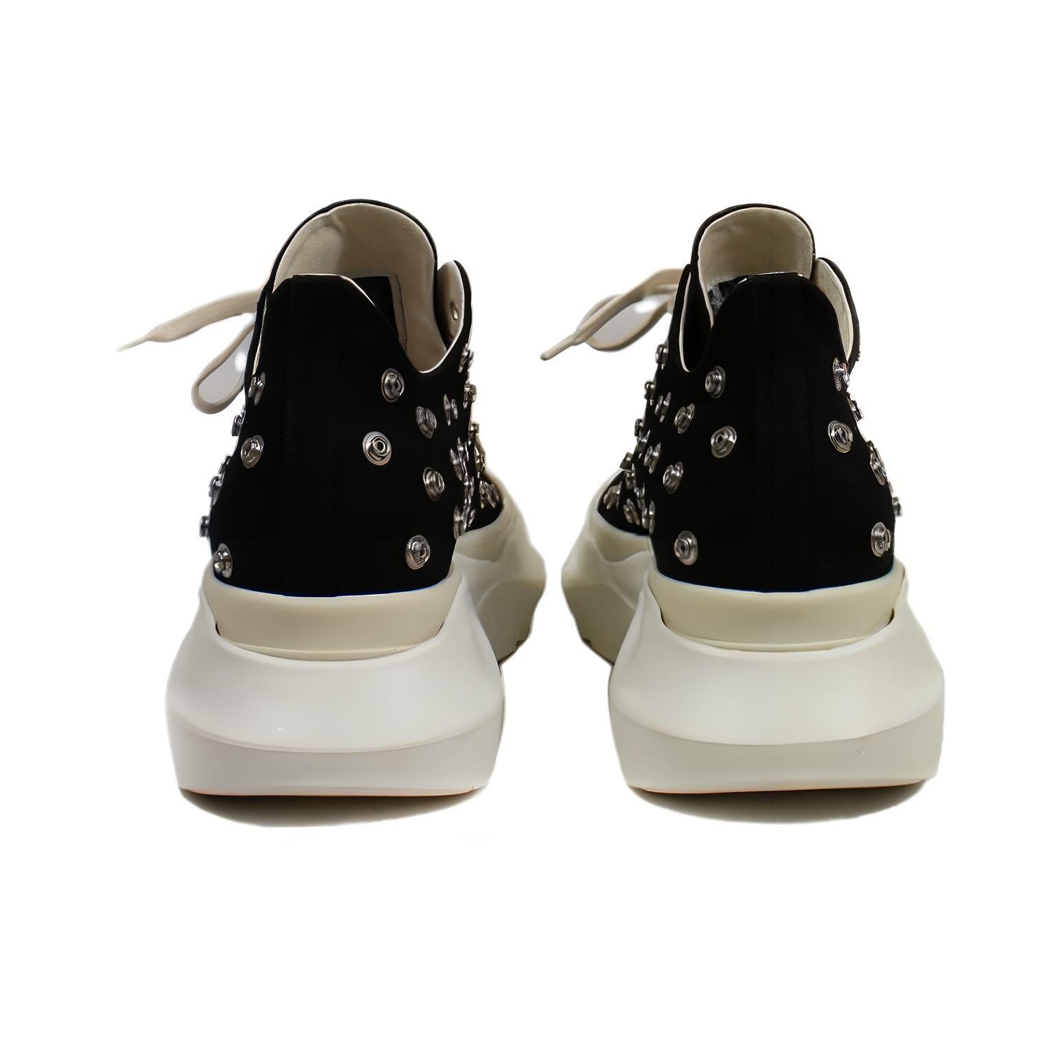 Rick Owens DRKSHDW Abstract Low Sneak Studded Black Milk