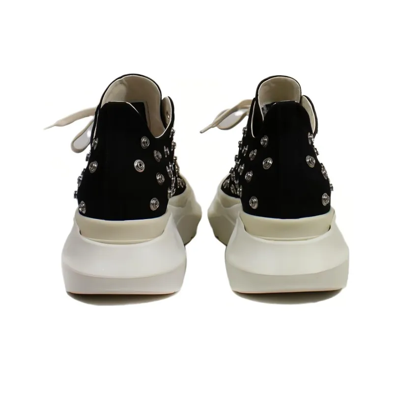Rick Owens DRKSHDW Abstract Low Sneak Studded Black Milk-4