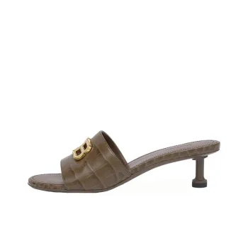 Balenciaga Bb Plaque Embossed Mules Women's