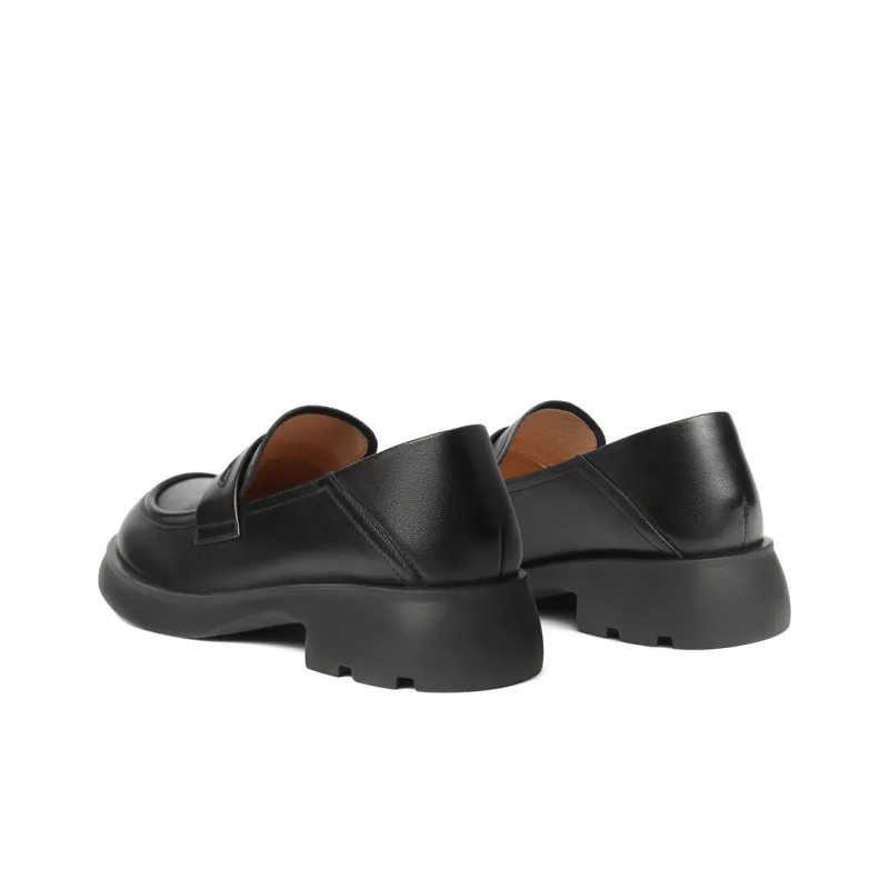 BELLE Loafers 3.5CM Women's Black Beige Brown-9