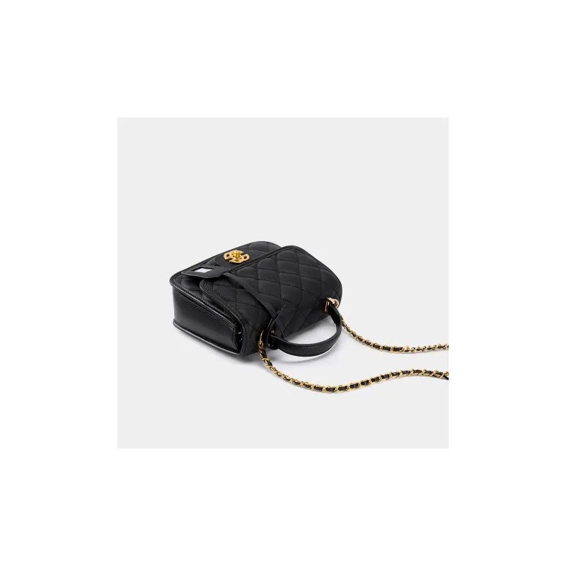 Carnival Keep Cow Leather Crossbody Bags Handbags Regular Women's Black-1